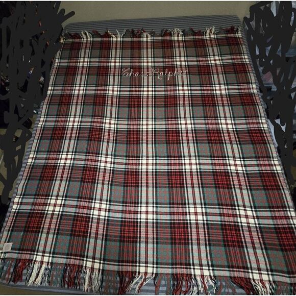 JACK FROST VINTAGE WOOL TARTAN PLAID THROW BLANKET UTAH WOOLEN MILLS 58